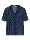 Tory Burch Cotton And Silk Blend Shirt In Blue