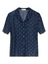 Tory Burch Cotton And Silk Blend Shirt In Blue