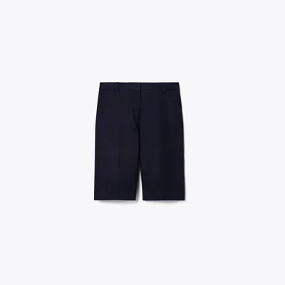 Tory Burch Cotton Bermuda Short In Midnight Ink