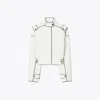Tory Burch Cotton Bombér Jacket In White