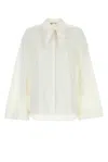Tory Burch Cotton Bow Tunic In Neutral