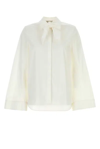 Tory Burch Cotton Bow Tunic In Neutral