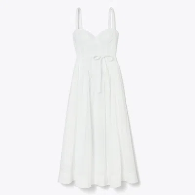 Tory Burch Cotton Broderie Anglaise Dress In White