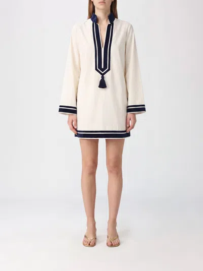 Tory Burch Dress Woman Color White In Multi