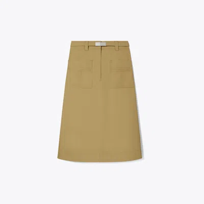 Tory Burch Cotton Camp Skirt In Green
