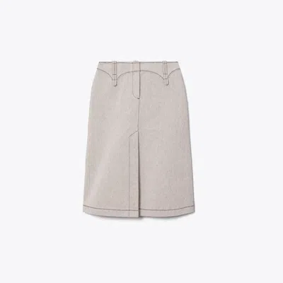 Tory Burch Cotton Canvas Skirt In Pink