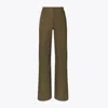 Tory Burch Cotton Cargo Pant In Green