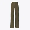 Tory Burch Cotton Cargo Pant In Green