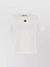 Tory Burch Cotton Crew Neck T-shirt With Short Sleeves In White