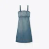 Tory Burch Cotton Denim Dress In Classic Vintage Blue Wash
