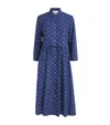 Tory Burch Cotton Paisley Midi Shirt Dress In Blue