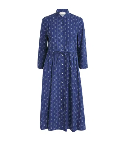 TORY BURCH COTTON PAISLEY MIDI SHIRT DRESS