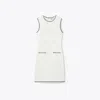 Tory Burch Cotton Pointelle Knitted Tank Dress In White