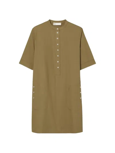 Tory Burch Cotton Poplin Dress In Green