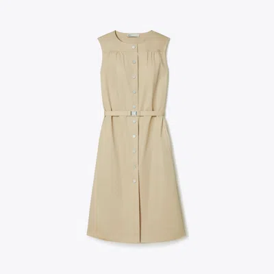 Tory Burch Cotton Poplin Dress In Tortora