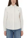 Tory Burch Collared Neck Long Sleeves Pleated Cuffs Shirt