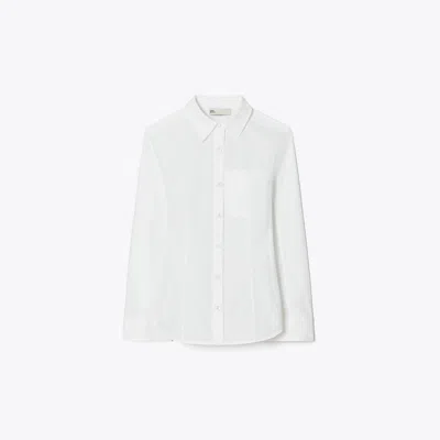 Tory Burch Cotton Poplin Shirt In White