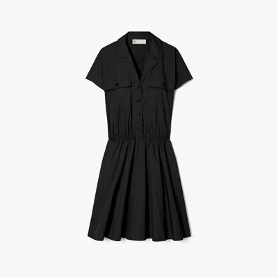 Tory Burch Cotton Poplin Shirtdress In Black