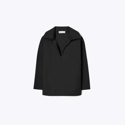 Tory Burch Cotton Poplin Tunic In Black