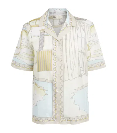 Tory Burch Cotton Printed Shirt In Animal Print