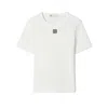 Tory Burch Cotton Rib Logo Tee In White