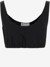 Tory Burch Cotton Short Tank Top In Black