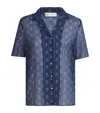 Tory Burch Cotton-silk Paisley Camp Shirt In Blue