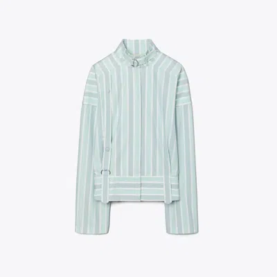 Tory Burch Cotton Striped Shirt In Blue Classic Striped Oxford
