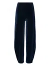 Tory Burch Cotton Sweatpant In Blue