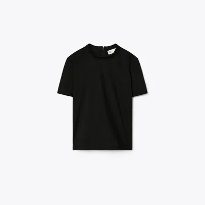 Tory Burch Cotton T-shirt In Black