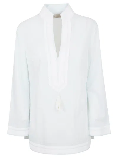 Tory Burch Cotton Tory Tunic In White