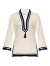 Tory Burch Cotton Tunic Dress In Neutral
