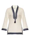 Tory Burch Beige Cotton Tunic Dress In White