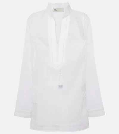 Tory Burch Cotton Tunic In White