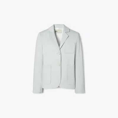 Tory Burch Cotton Twill Jacket In Gray