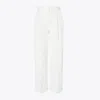 Tory Burch Cotton Twill Pant In White