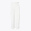 Tory Burch Cotton Twill Pant In White