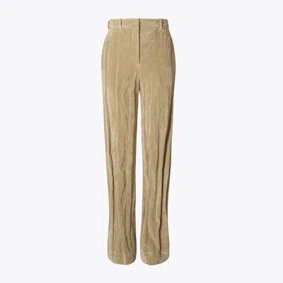 Tory Burch Cotton Velvet Pant In Brown
