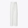 Tory Burch Cotton Wide Leg Pants In Marshmallow