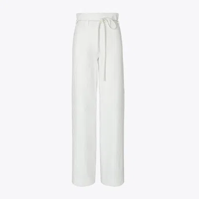 Tory Burch Cotton Wide Leg Pants In Marshmallow