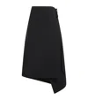 Tory Burch Cotton Wrap Midi Skirt In Black