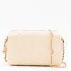 Tory Burch Cream Leather Fleming Crossbody Bag