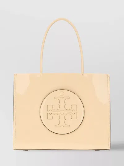 Tory Burch Cream Synthetic Leather Small Tote