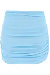 Tory Burch Crepe Mini Skirt In Blu