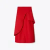 Tory Burch Crepe Wrap Skirt In Red