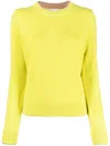 Tory Burch Crew-neck Cashmere Jumper In Green