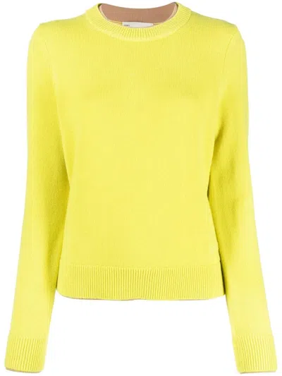 Tory Burch Crew-neck Cashmere Jumper In Green