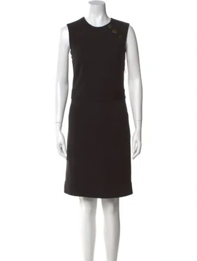 Pre-owned Tory Burch Crew Neck Knee-length Dress In Black