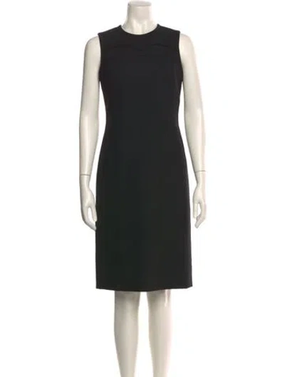 Pre-owned Tory Burch Crew Neck Knee-length Dress In Black