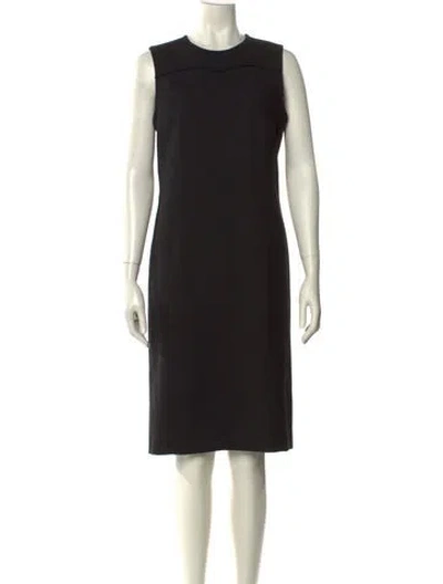 Pre-owned Tory Burch Crew Neck Knee-length Dress In Black